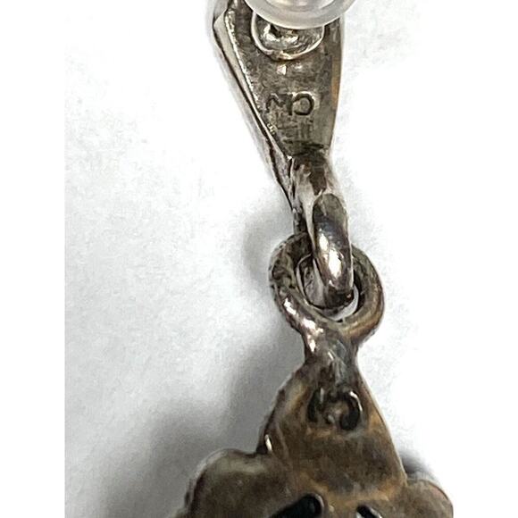 925 Marsala Earrings Sterling Silver Drops Dangles Vintage 4.20g - Picture 9 of 11